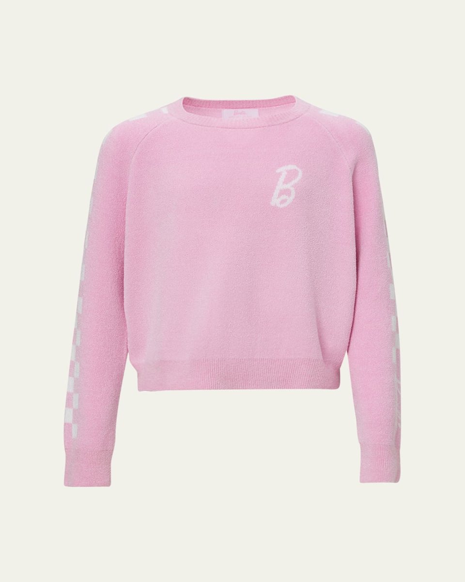 Girl's CozyChic Checkered Pullover Sweatshirt, Size 6